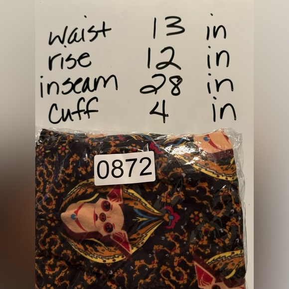 Lularoe Leggings OS Black Floral Chihuahua Dog Print Taco Bell 0872 - Picture 8 of 8
